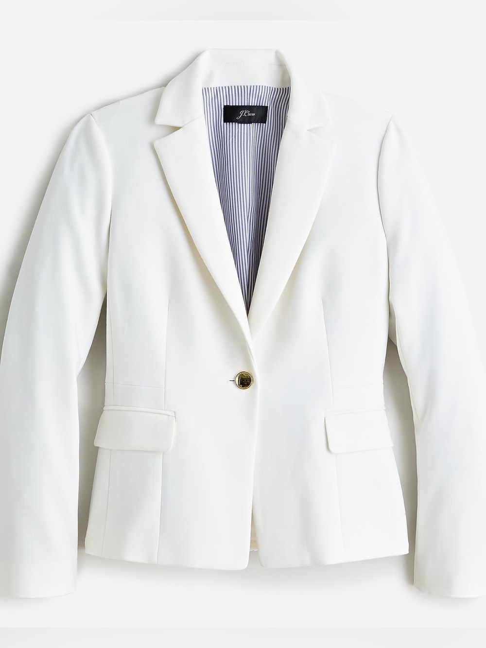 JCrew White Mayfair blazer in four-season stretch 16 Tall